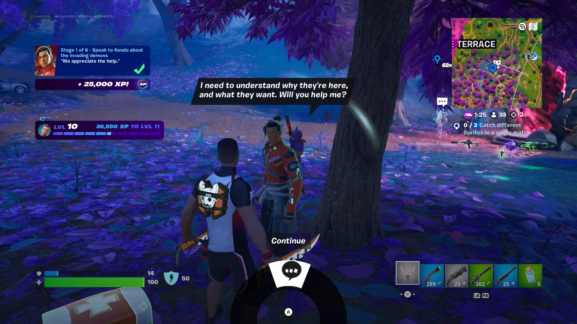 Cara Berbicara dengan Kendo tentang Setan yang Menyerang di Fortnite