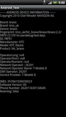 NAVIGON system check