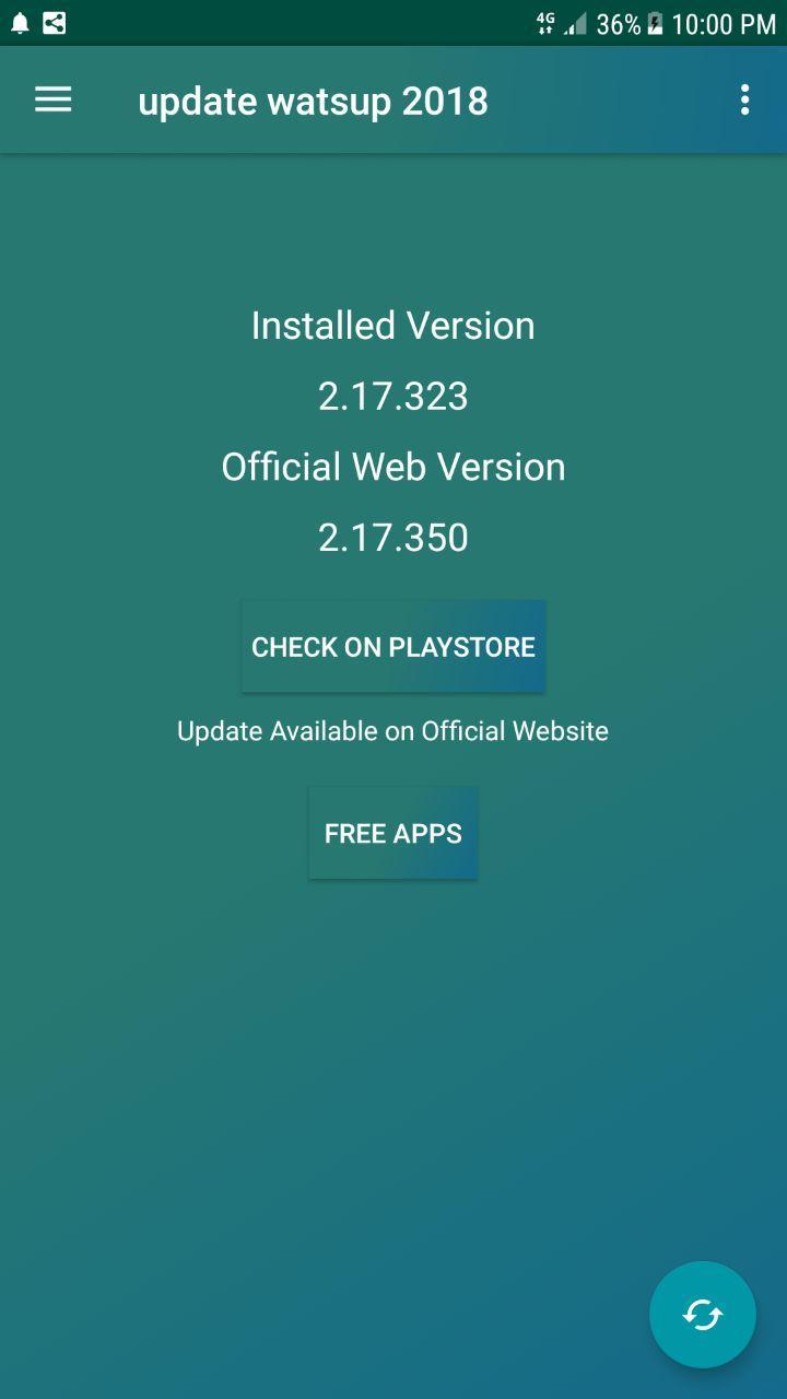 update watsup 2018