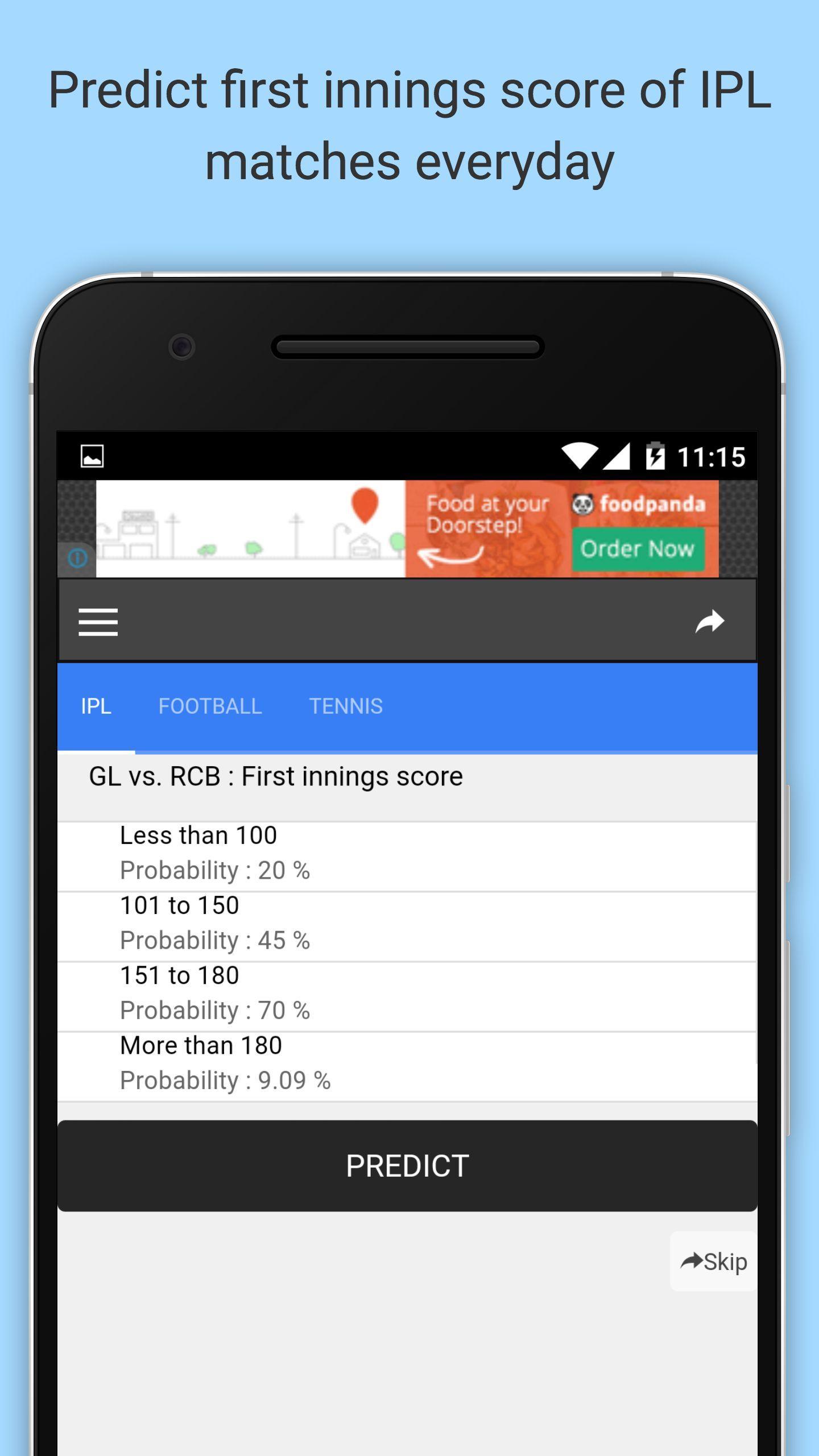 Prediction Game for I.P.L 2016
