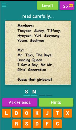 Guess Kpop Girlband 2016