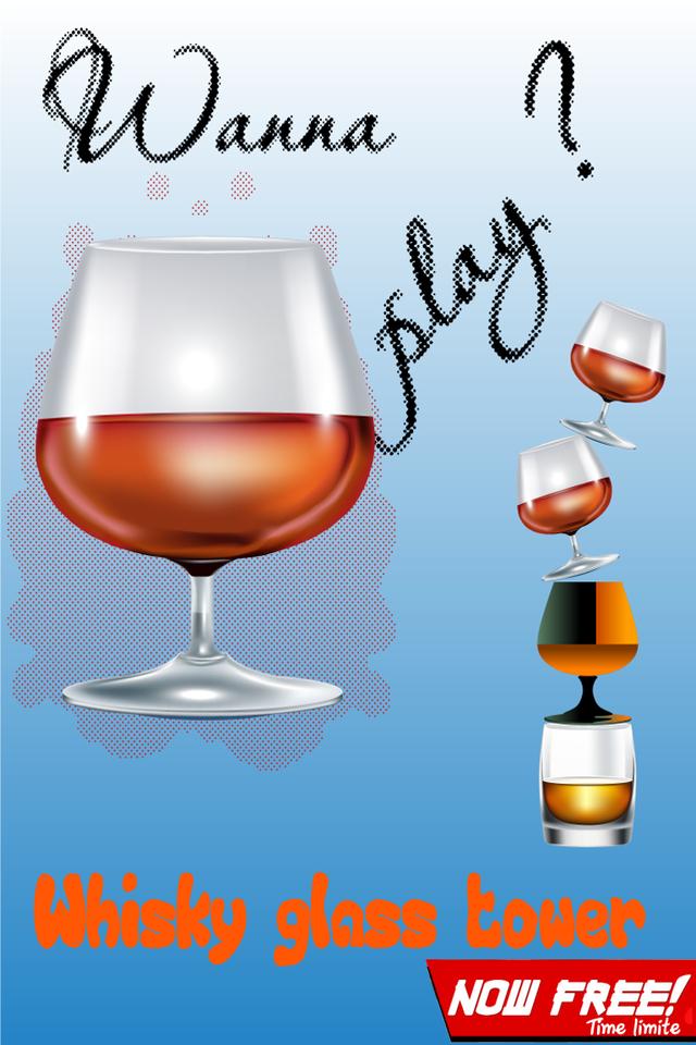 Whiskey glass tower Block Game